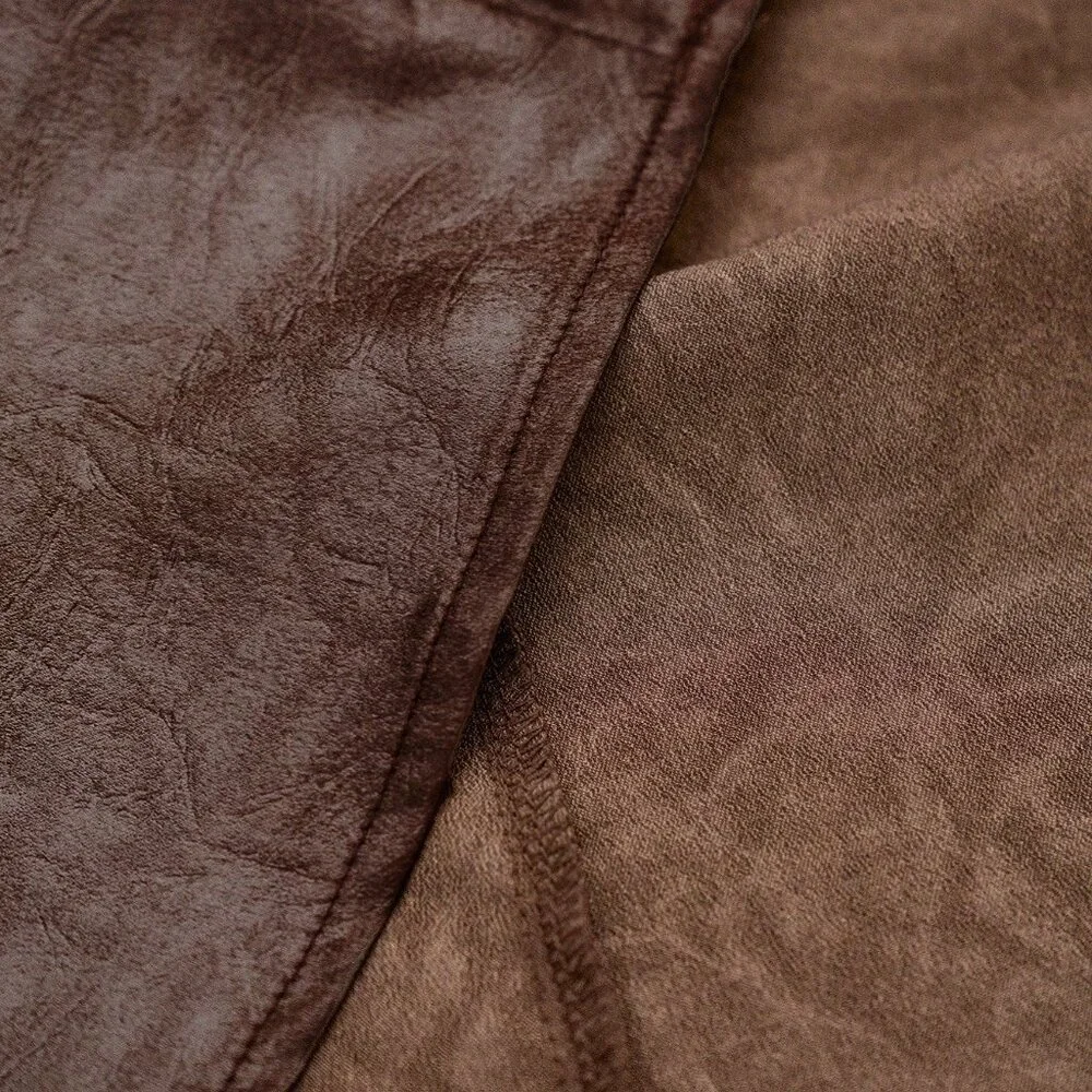 Brown Bohemian Women's Maxi Dress with Round Neck, Cinched Waist, Belt Detail - Picture 6 of 6